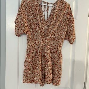 Floral V-Neck Women's Top